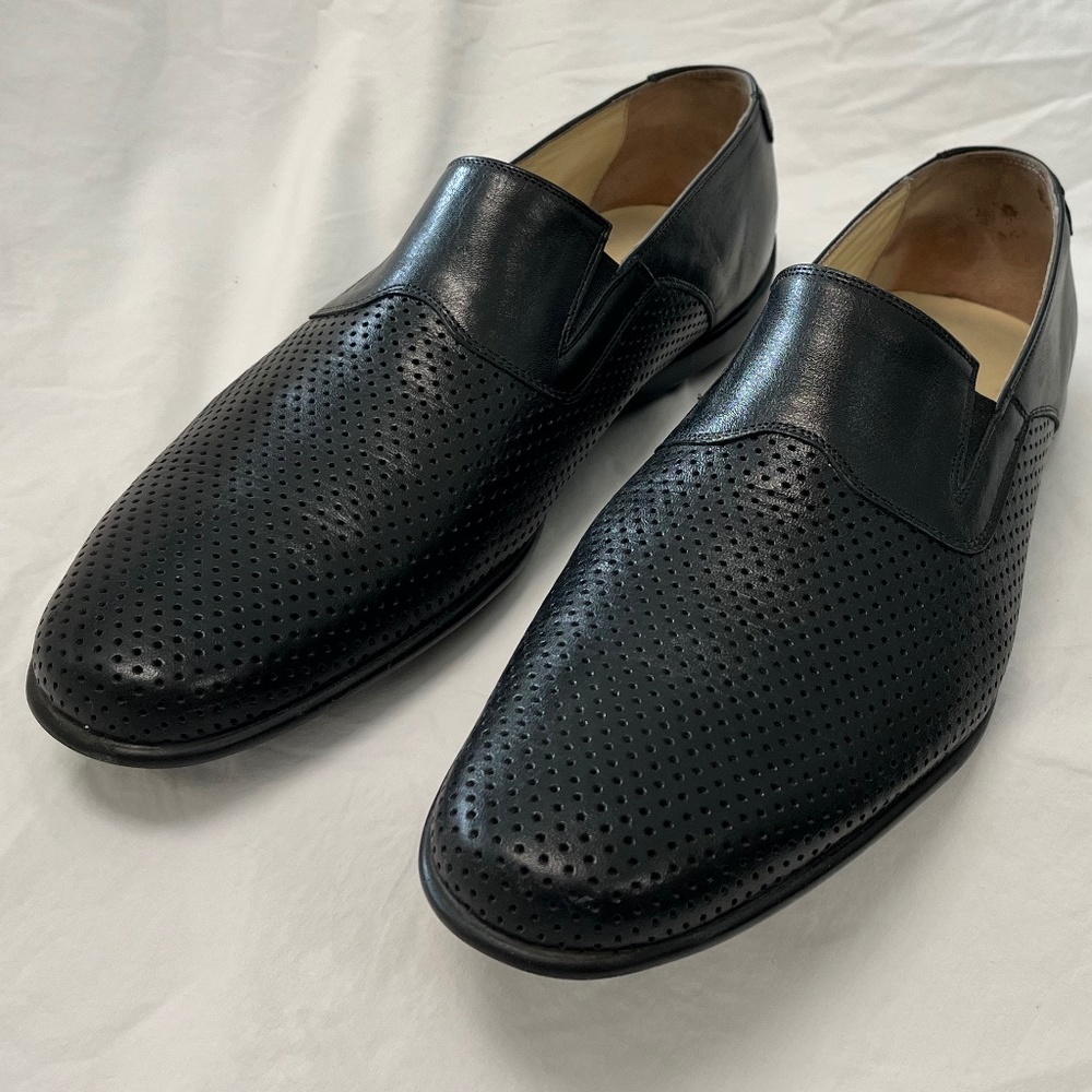 Taryn Rose Black Leather Driving Shoes in Men's Size 43 (US 10)